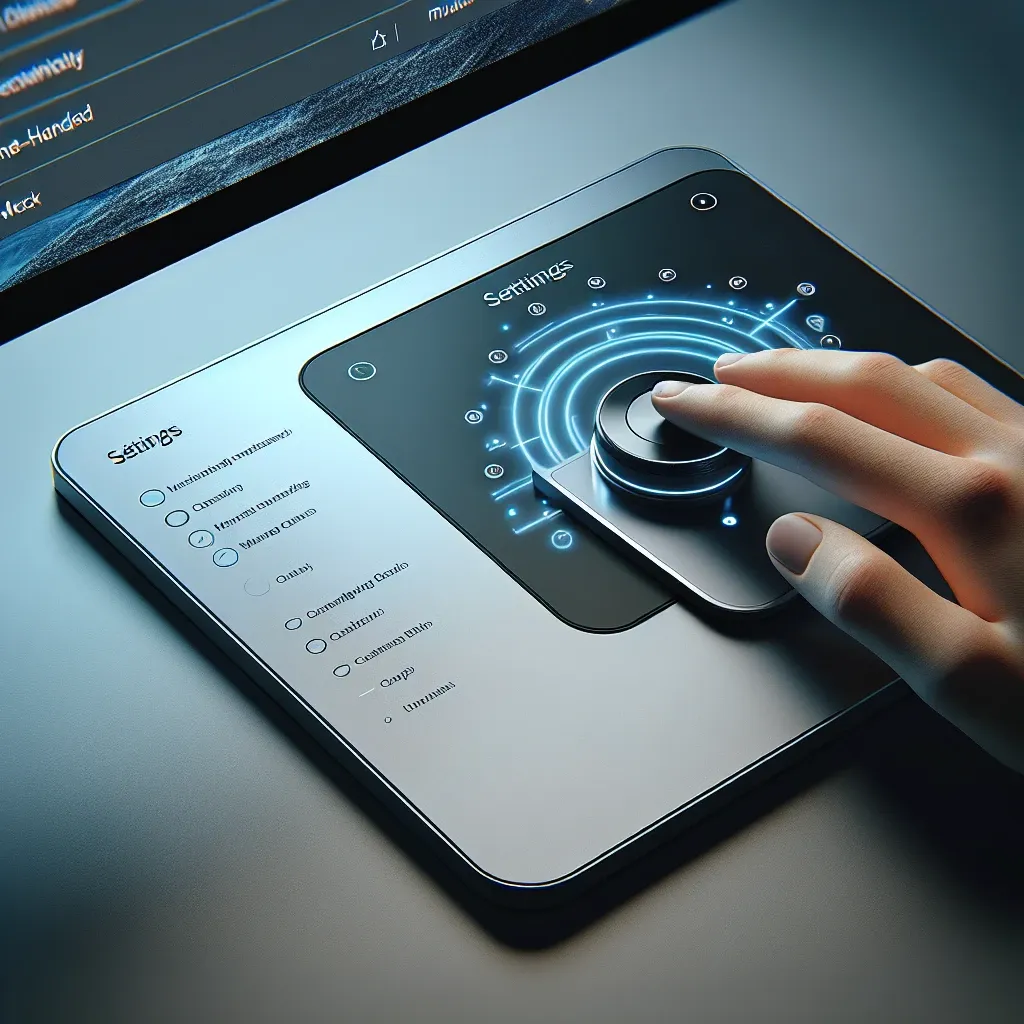 How do I configure a wireless trackpad for one-handed use?